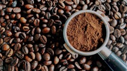 Coffee beans and grounds Coffee beans and grounds