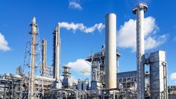 ammonia production plant against blue sky ammonia production plant against blue sky