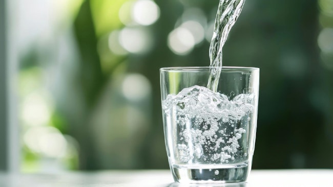 potable clean drinking water in a glass cup