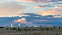 Permian Basin skies with storage tanks Permian Basin skies with storage tanks