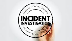 Incident Investigation black text stamp Incident Investigation black text stamp