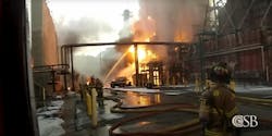 CSB video still shows firefighters tackling blaze at chemical plant CSB video still shows firefighters tackling blaze at chemical plant