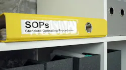 Standard operating procedures binder