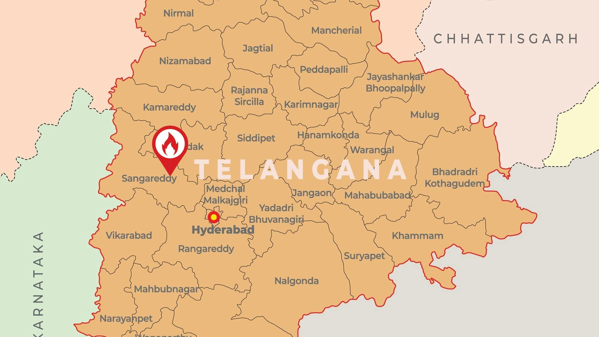 Telangana plant fire location