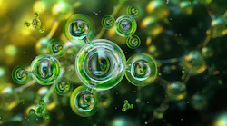 Green ammonia molecular structure: central nitrogen atom bonded to three hydrogen atoms.