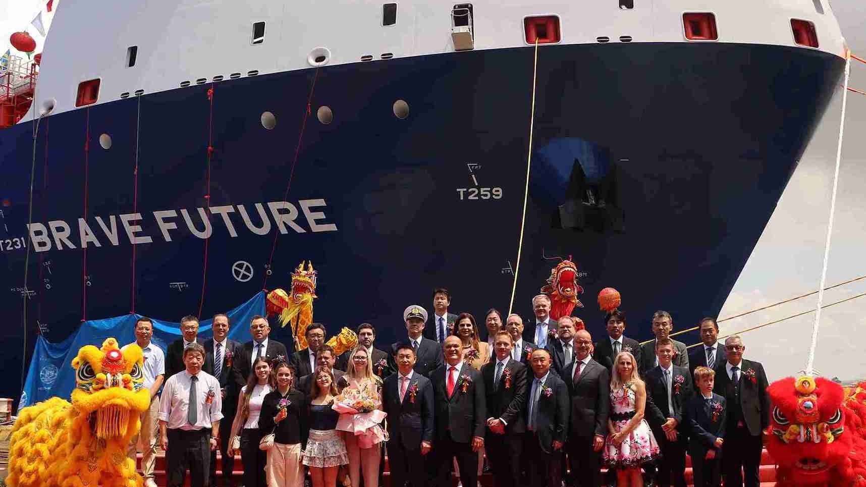 braskem ship named brave future is christened