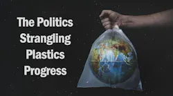 The Politics Strangling Plastics Progress- globe sits inside plastic bag