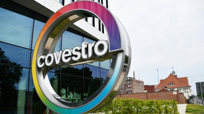 Covestro sign near building