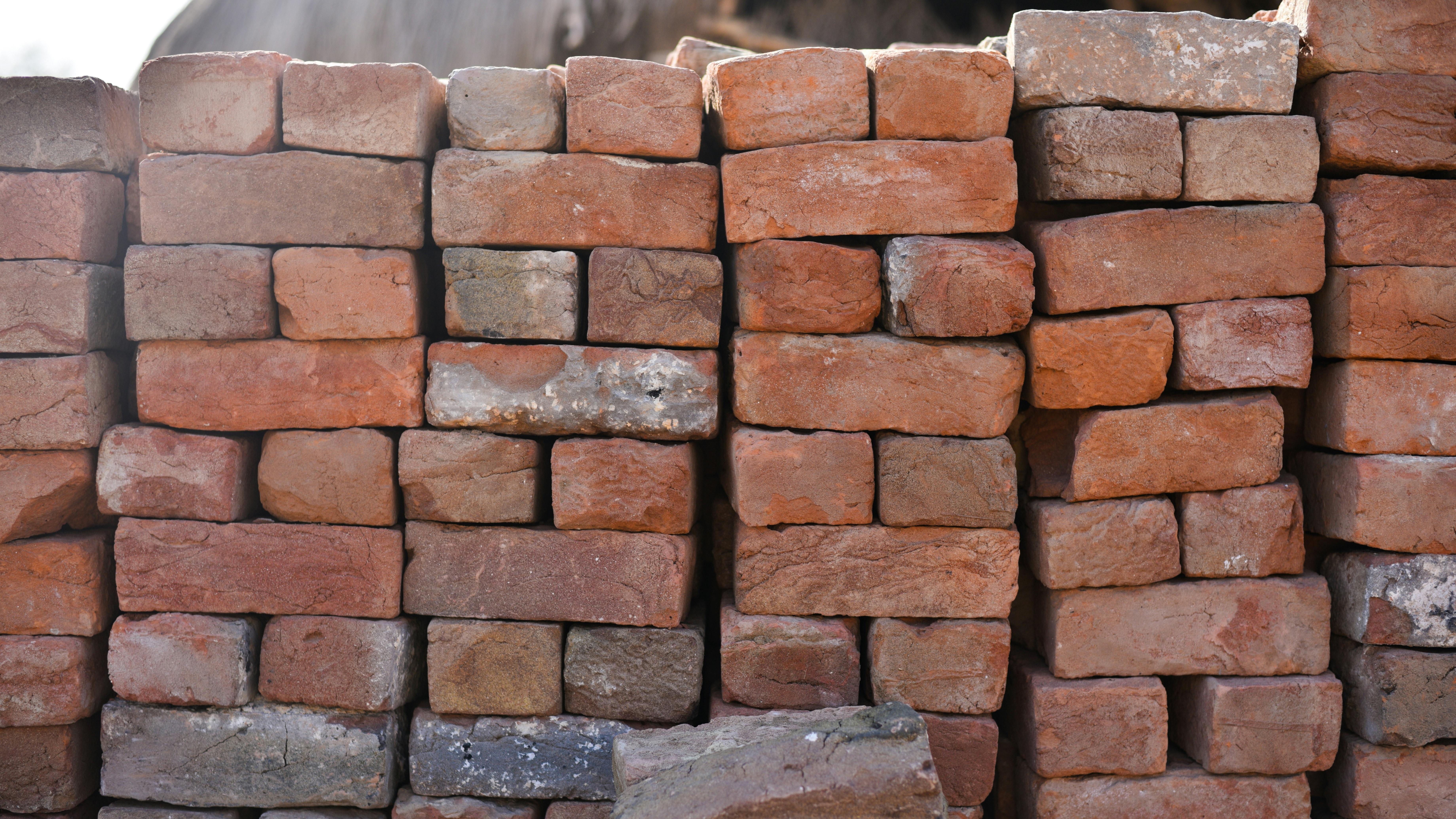 Pile of ceramic bricks