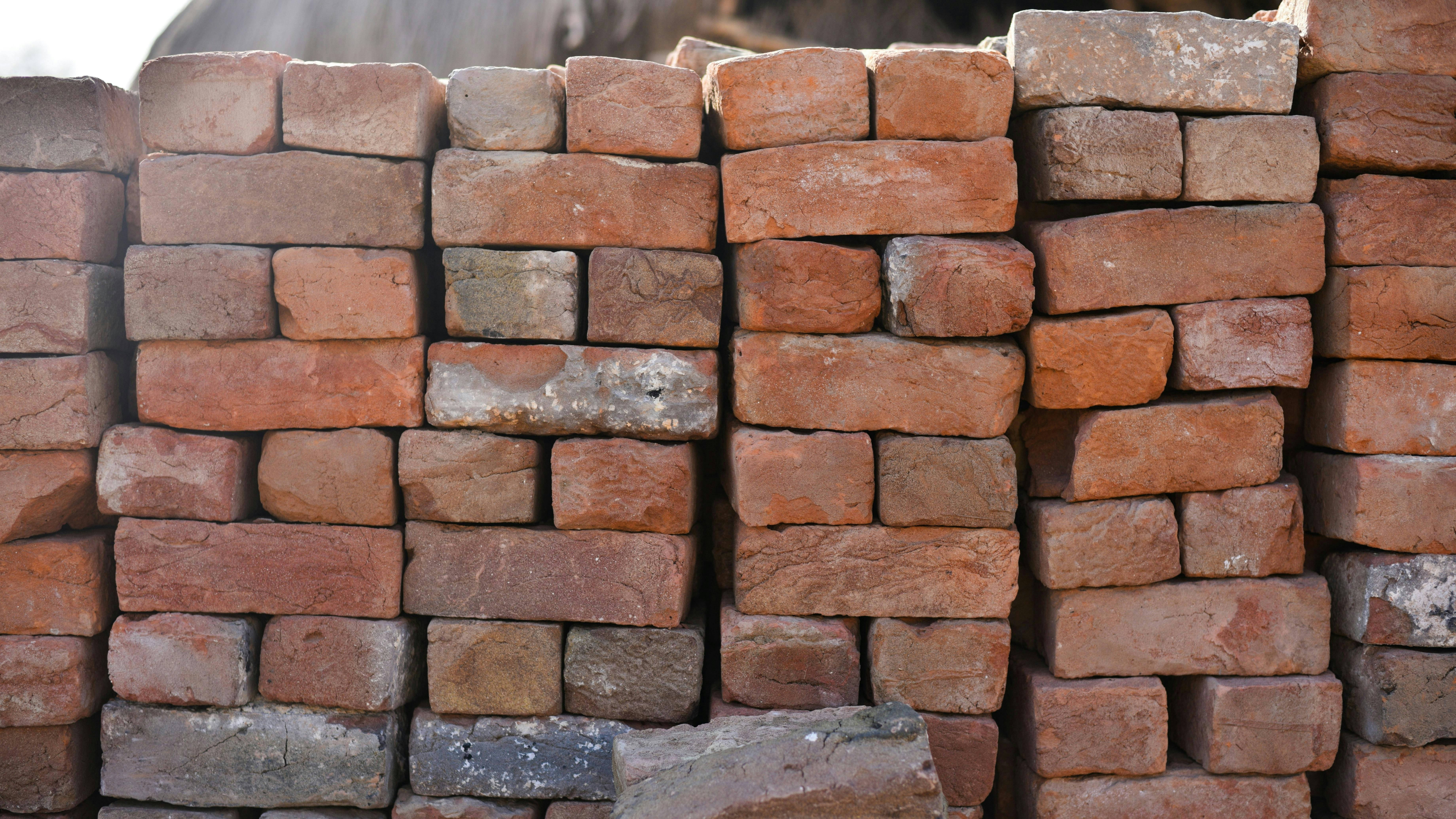 Pile of ceramic bricks