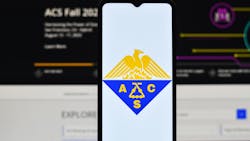 American Chemical Society logo on phone display American Chemical Society logo on phone display