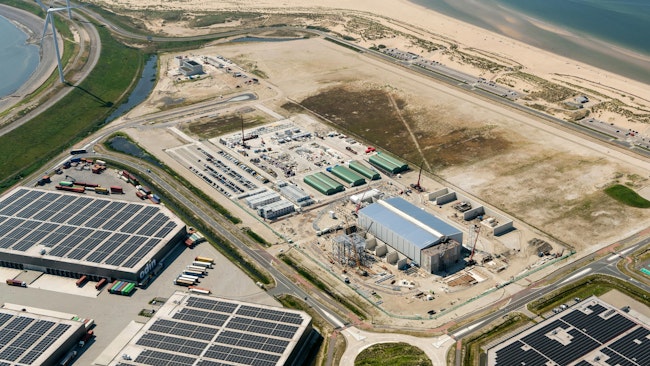 25 June 2024, Rotterdam, Netherlands. Europe's largest green hydrogen plant will be built on Maasvlakte 2. Shell Energy owns the futuristic plant which will be named Holland Hydrogen. I