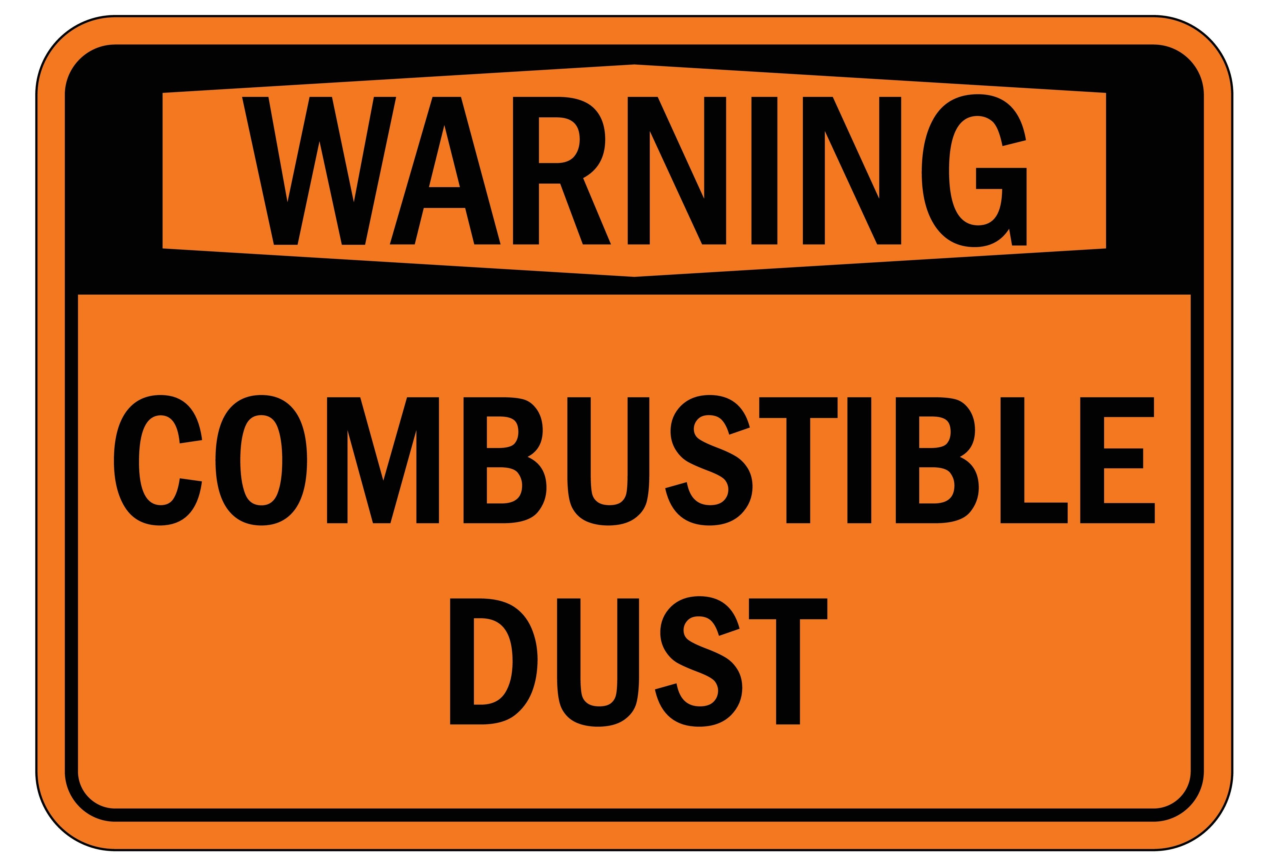 Combustible Dust Warning sign