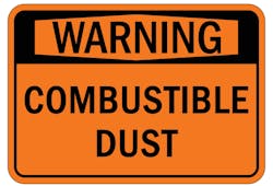 Combustible Dust Warning sign Combustible Dust Warning sign