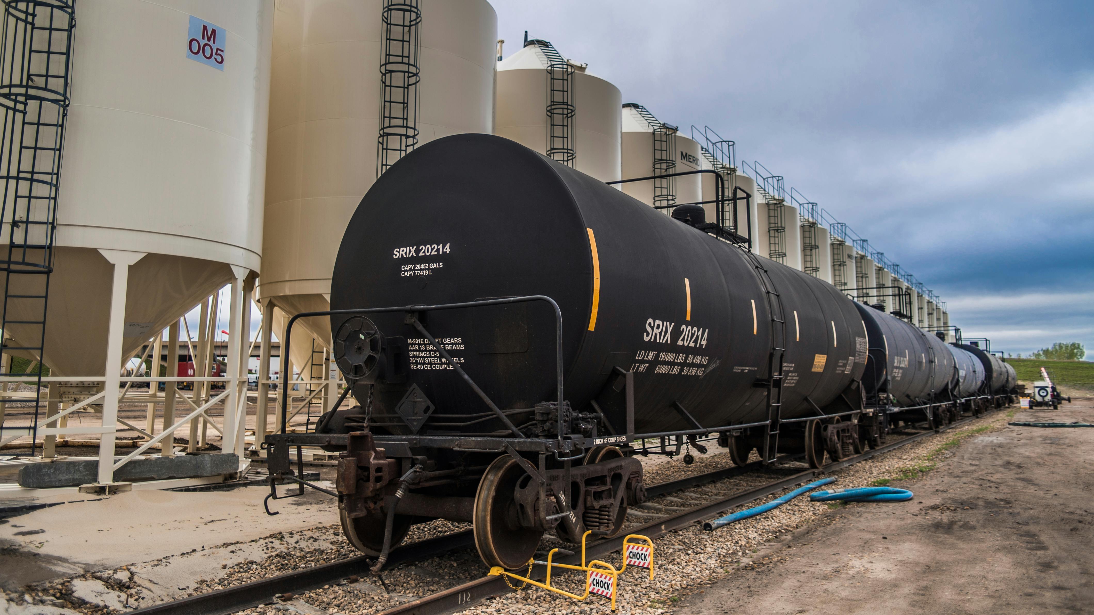 Oil and gas production assets, including train car, in Bakken North Dakota region
