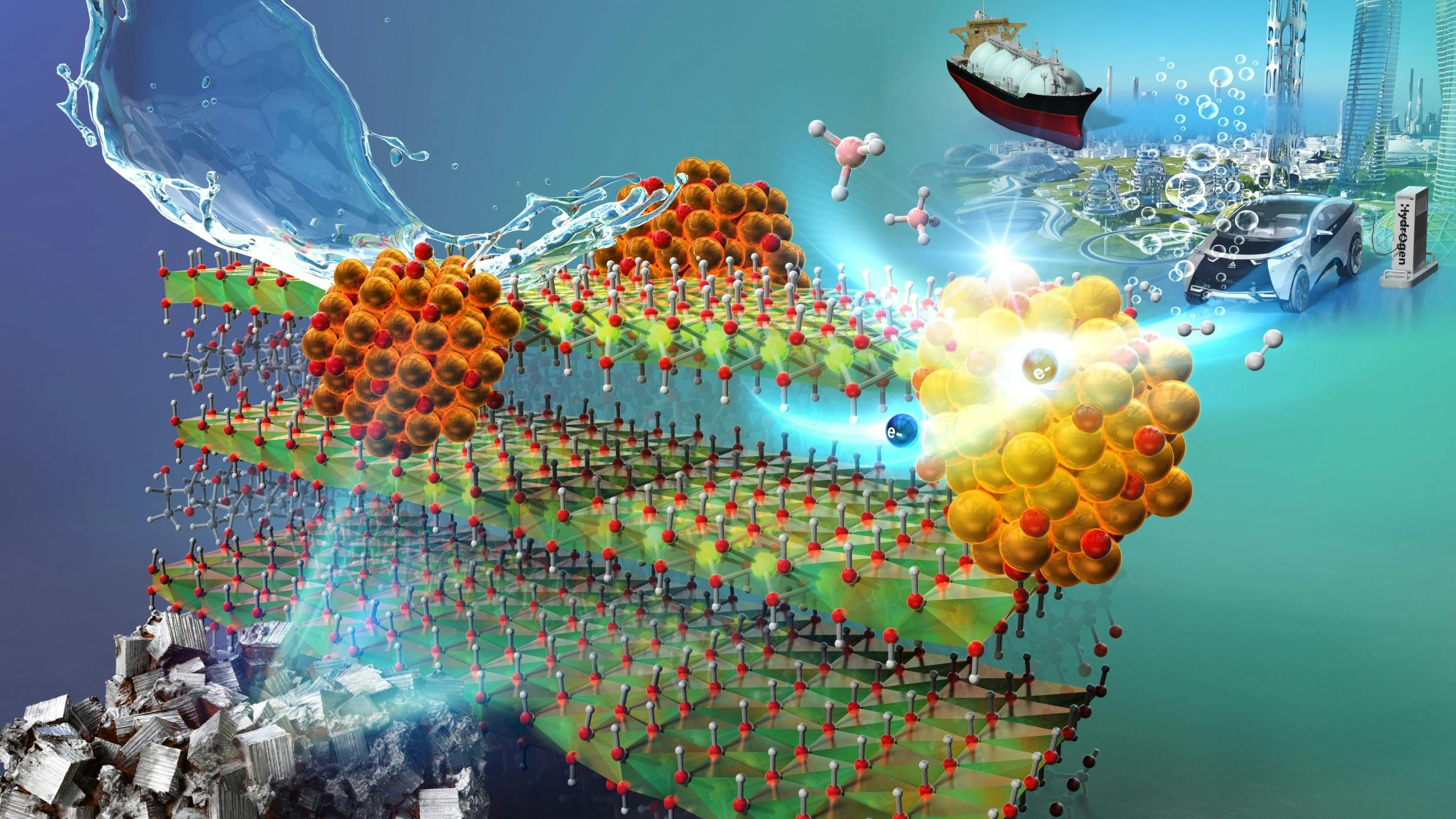concept art showcasing a catalyst for Sodium Borohydride Dehydrogenation