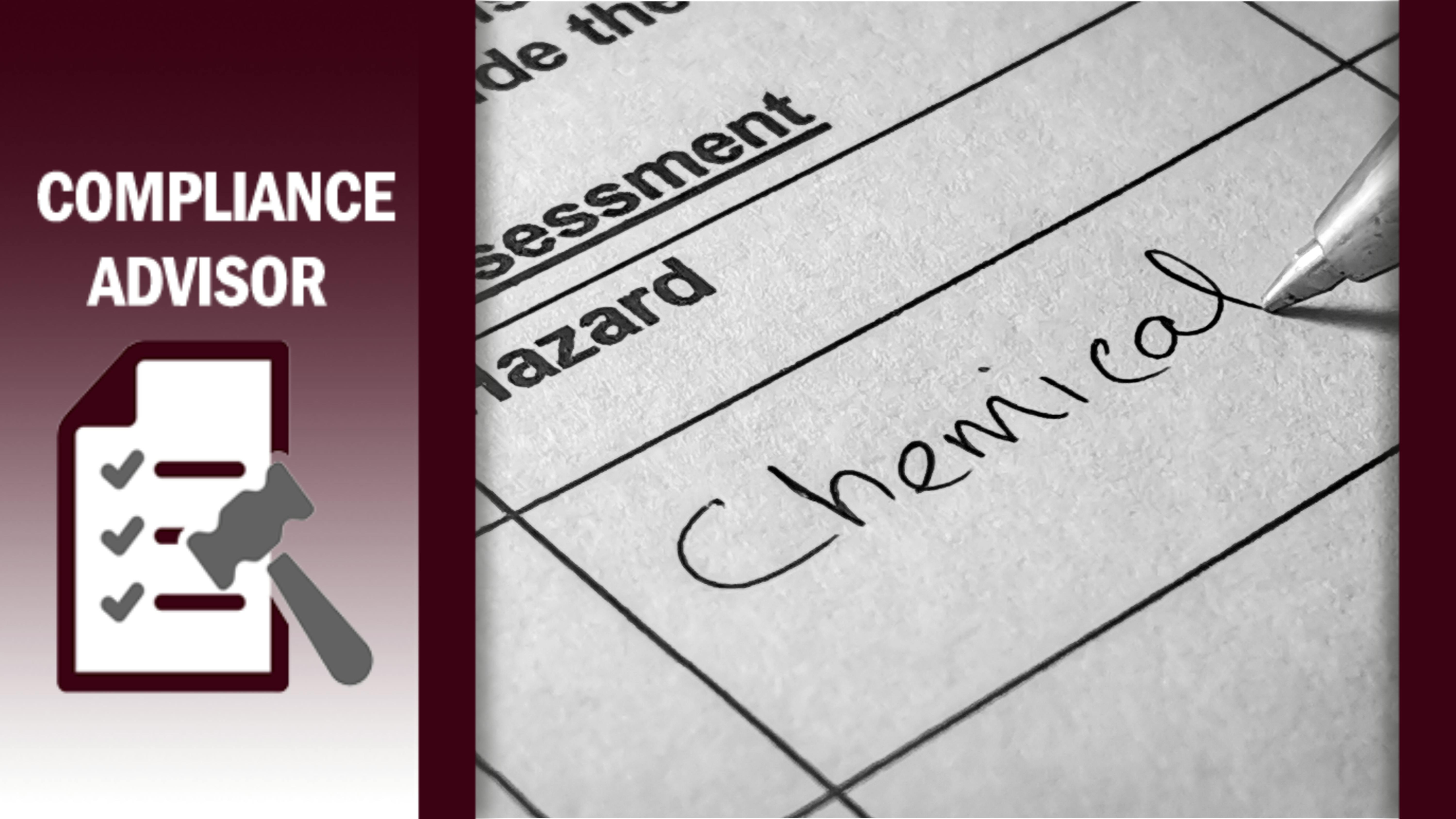 Compliance advisor chemical assessment sheet