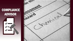 Compliance advisor chemical assessment sheet Compliance advisor chemical assessment sheet