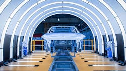 NIO ES8 – Full aluminum car body with BASF Oxsilan® thin film pretreatment, CathoGuard® 800 e-coat, waterborne primer, waterborne basecoat and a two component clear coat. NIO ES8 – Full aluminum car body with BASF Oxsilan® thin film pretreatment, CathoGuard® 800 e-coat, waterborne primer, waterborne basecoat and a two component clear coat.