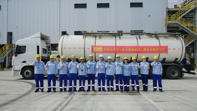 The first delivery of a tank truck in October marks the plant’s inaugural customer delivery.