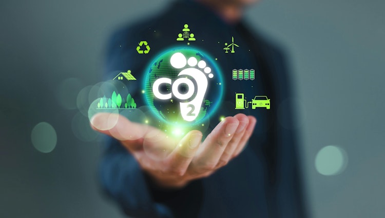 Carbon footprint concept