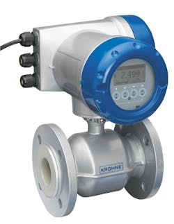 Magmeters, like the one shown can now be used in many electrically noisy applications without grounding rings. Magmeters, like the one shown can now be used in many electrically noisy applications without grounding rings.