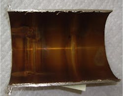 Figure 2. Varnish-like MnO2 deposits on a condenser tube. Figure 2. Varnish-like MnO2 deposits on a condenser tube.