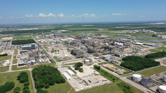 Aerial view of Covestro's Baytown, Texas site