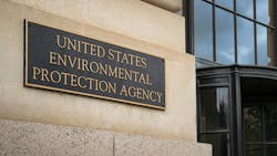 United States Environmental Protection Agency sign on building United States Environmental Protection Agency sign on building