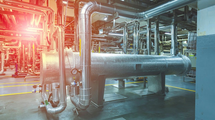 Industrial heat transfer equipment in a plant