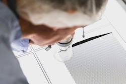 Close-up of Precision Micro's etch tooling Close-up of Precision Micro's etch tooling