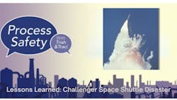 Podcast cover for the Challenger Space Shuttle episode of Process Safety with Trish & Traci Podcast cover for the Challenger Space Shuttle episode of Process Safety with Trish & Traci