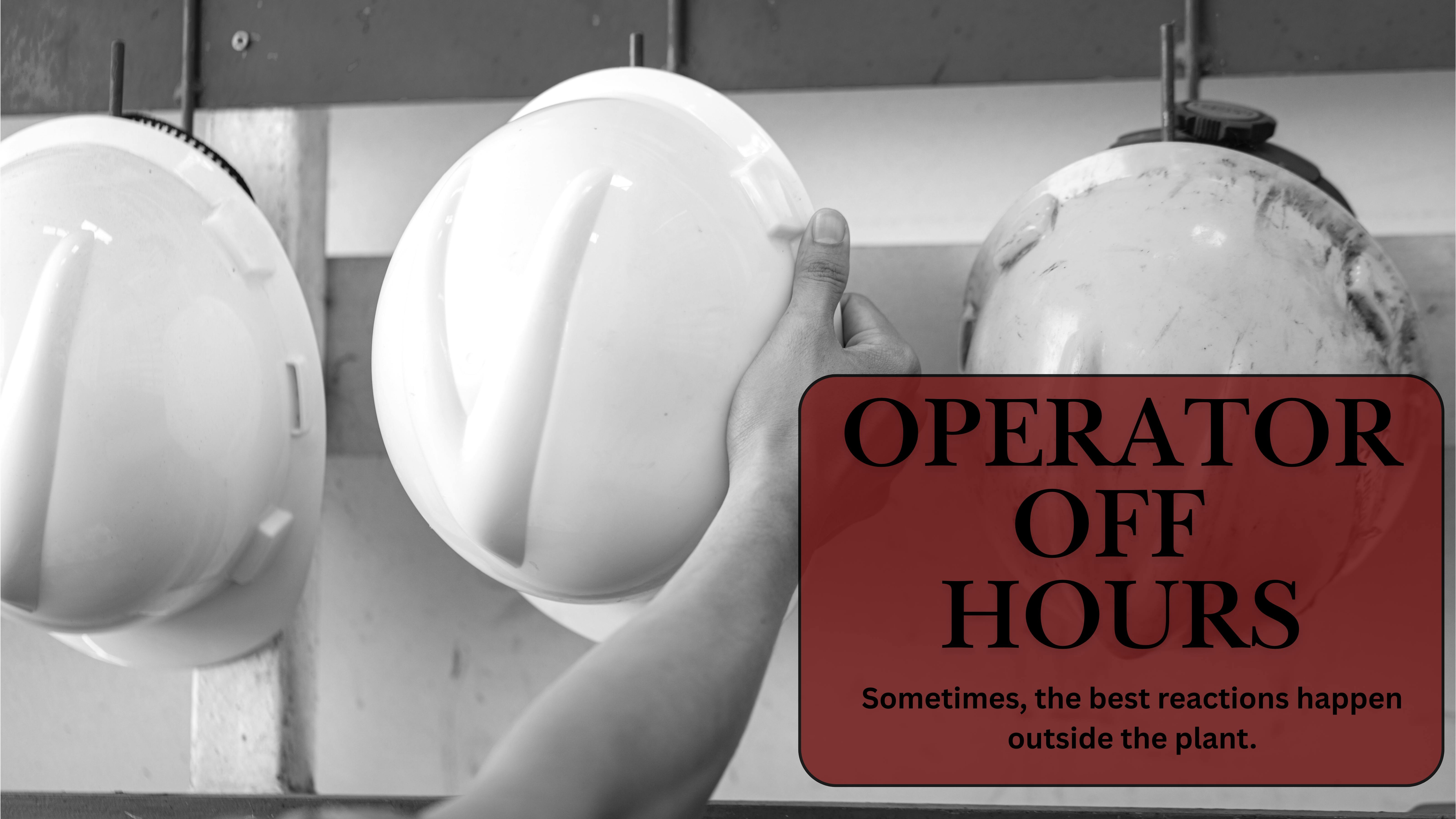 Action of a worker hanging up a safety helmet or hardhat from the hanging rack. Close-up and selective focus.