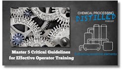 Distilled podcast cover for the episode on 5 guidelines for operator training Distilled podcast cover for the episode on 5 guidelines for operator training