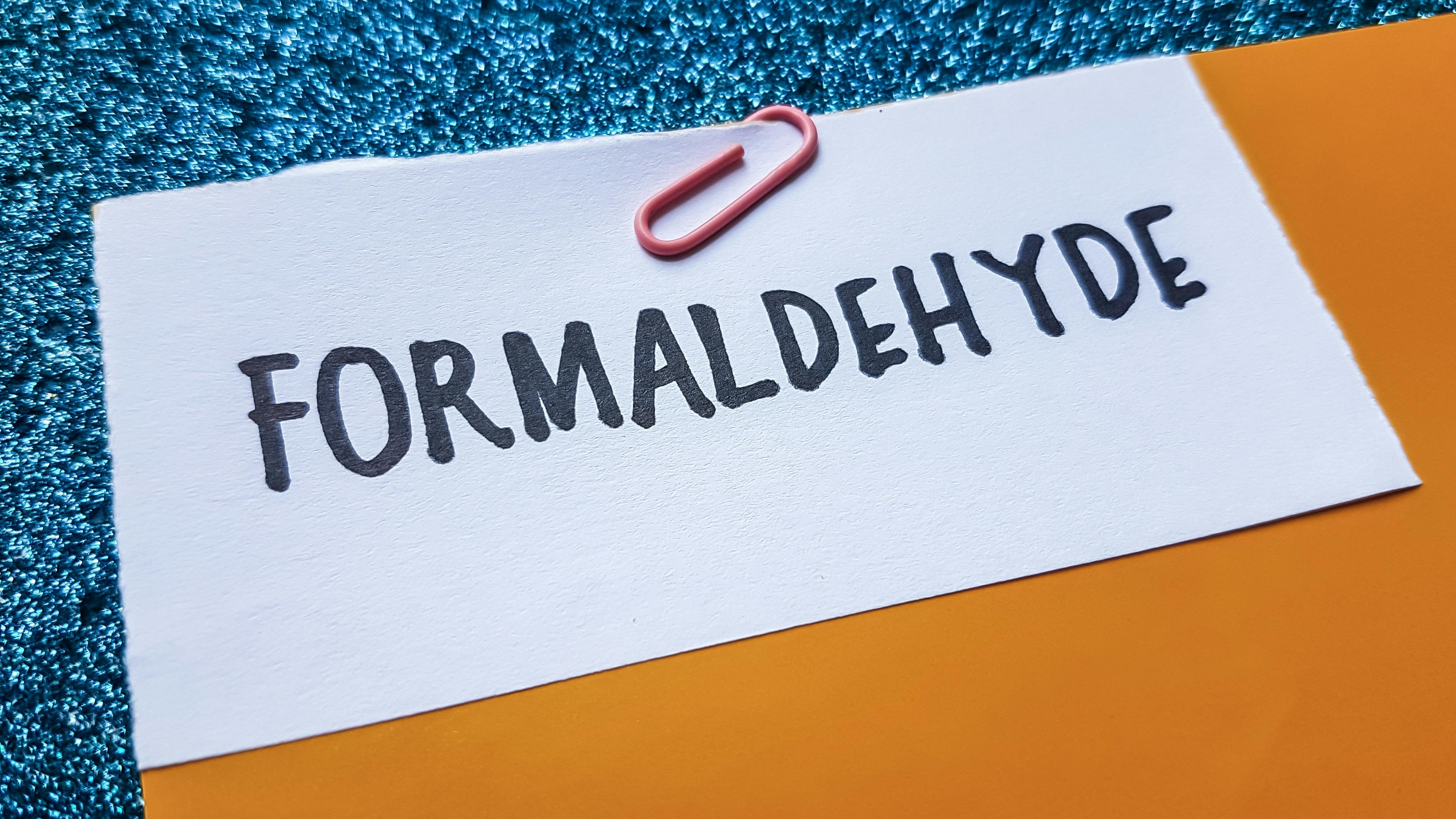 Formaldehyde handwritten on paper