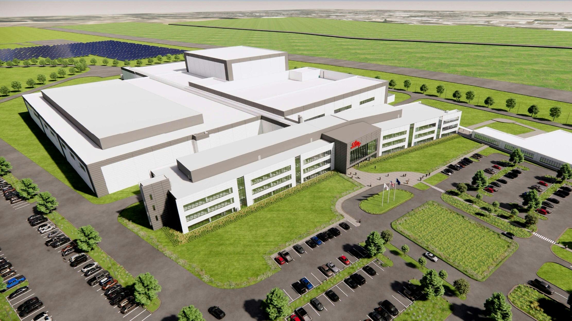 Eli Lilly and Company 3D rendering of Lehigh Valley, Pennsylvania new facility