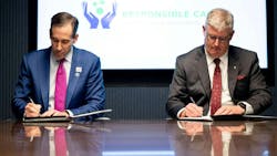 Chris Jahn, President & CEO of American Chemistry, renews a Memorandum of Understanding with Greg Moffatt, President & CEO of the Chemistry Industry Association of Canada Chris Jahn, President & CEO of American Chemistry, renews a Memorandum of Understanding with Greg Moffatt, President & CEO of the Chemistry Industry Association of Canada