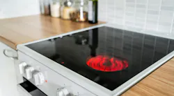 Electric heat range on stove