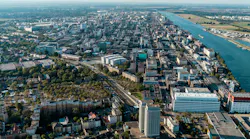 Aerial view of BASF Verbund site in Ludwigshafen, Germany