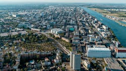 Aerial view of BASF Verbund site in Ludwigshafen, Germany Aerial view of BASF Verbund site in Ludwigshafen, Germany