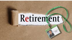 Retirement with badge and image of Sean Ottewell Retirement with badge and image of Sean Ottewell