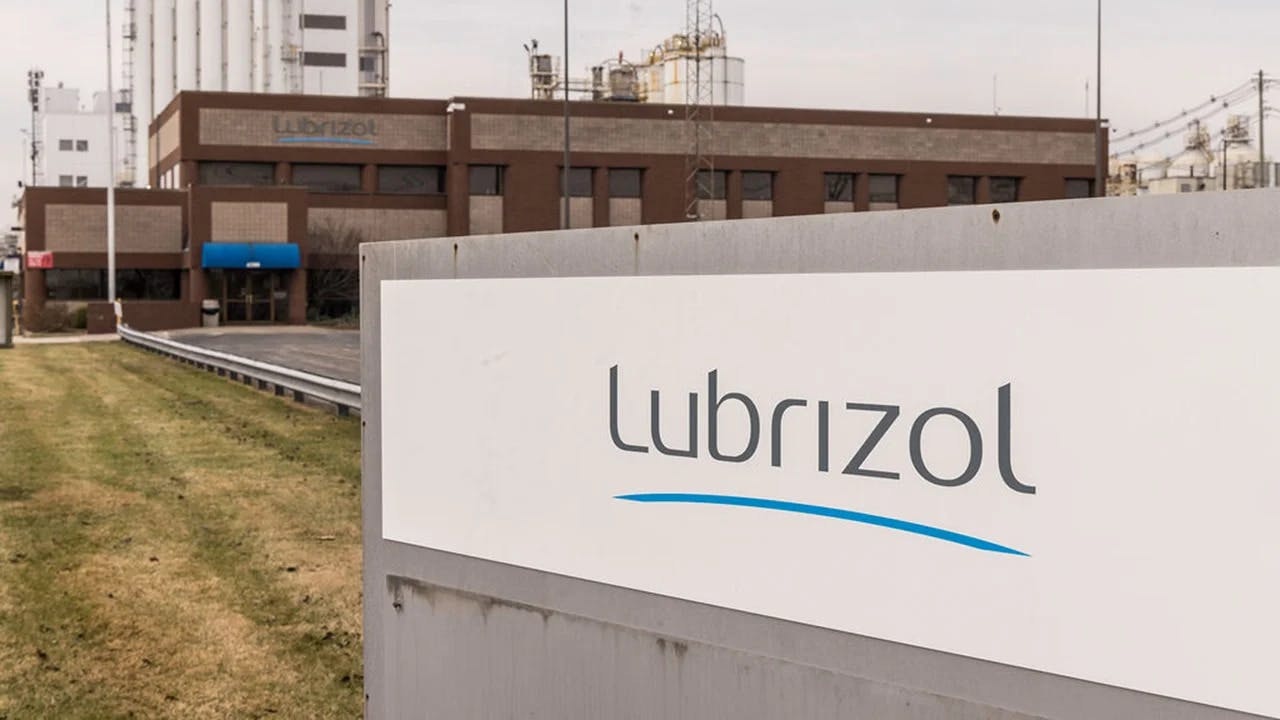 Lubizol sign outside the company's Louisville, Kentucky site