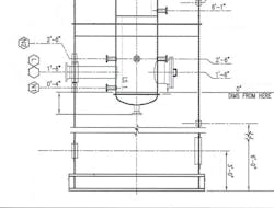 Figure 1 shows the bottom portion of the tower, highlighting three key nozzles: N1 (lower-level control connection), N2 (upper-level control connection), and L (steam inlet). Figure 1 shows the bottom portion of the tower, highlighting three key nozzles: N1 (lower-level control connection), N2 (upper-level control connection), and L (steam inlet).