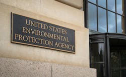 United States Environmental Protection Agency sign on a government building United States Environmental Protection Agency sign on a government building