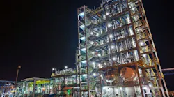 Changshu PVDF manufacturing site in China at night