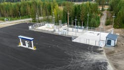 Aerial view of commercial hydrogen refueling station in Finland (photo by Cefmof Hydrogen) Aerial view of commercial hydrogen refueling station in Finland (photo by Cefmof Hydrogen)