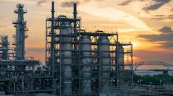 Valero Energy Port Arthur, Texas refinery at sunset