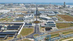 Aerial view of the BASF production site in Zhanjiang Photo: BASF Aerial view of the BASF production site in Zhanjiang Photo: BASF