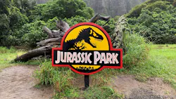 Jurassic Park sign in Hawaii Jurassic Park sign in Hawaii