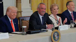 From left, U.S. President Donald Trump, Health and Human Services Secretary Robert F. Kennedy Jr., Education Secretary Linda McMahon and Environmental Protection Agency Administrator Lee Zeldin hold an event for a new Make America Healthy Again Commission report in the East Room of the White House on May 22, 2025, in Washington, D.C. (Chip Somodevilla/Getty Images/TNS)
